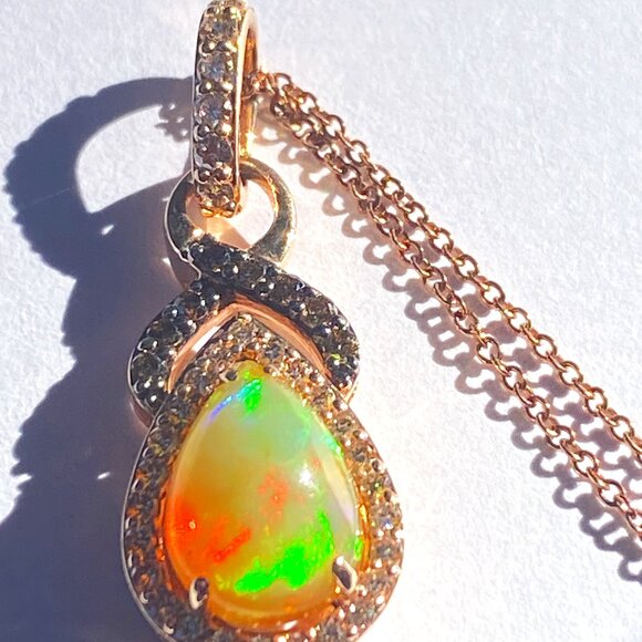 Le Vian Opal Necklace with Diamonds - Picture 1 of 3